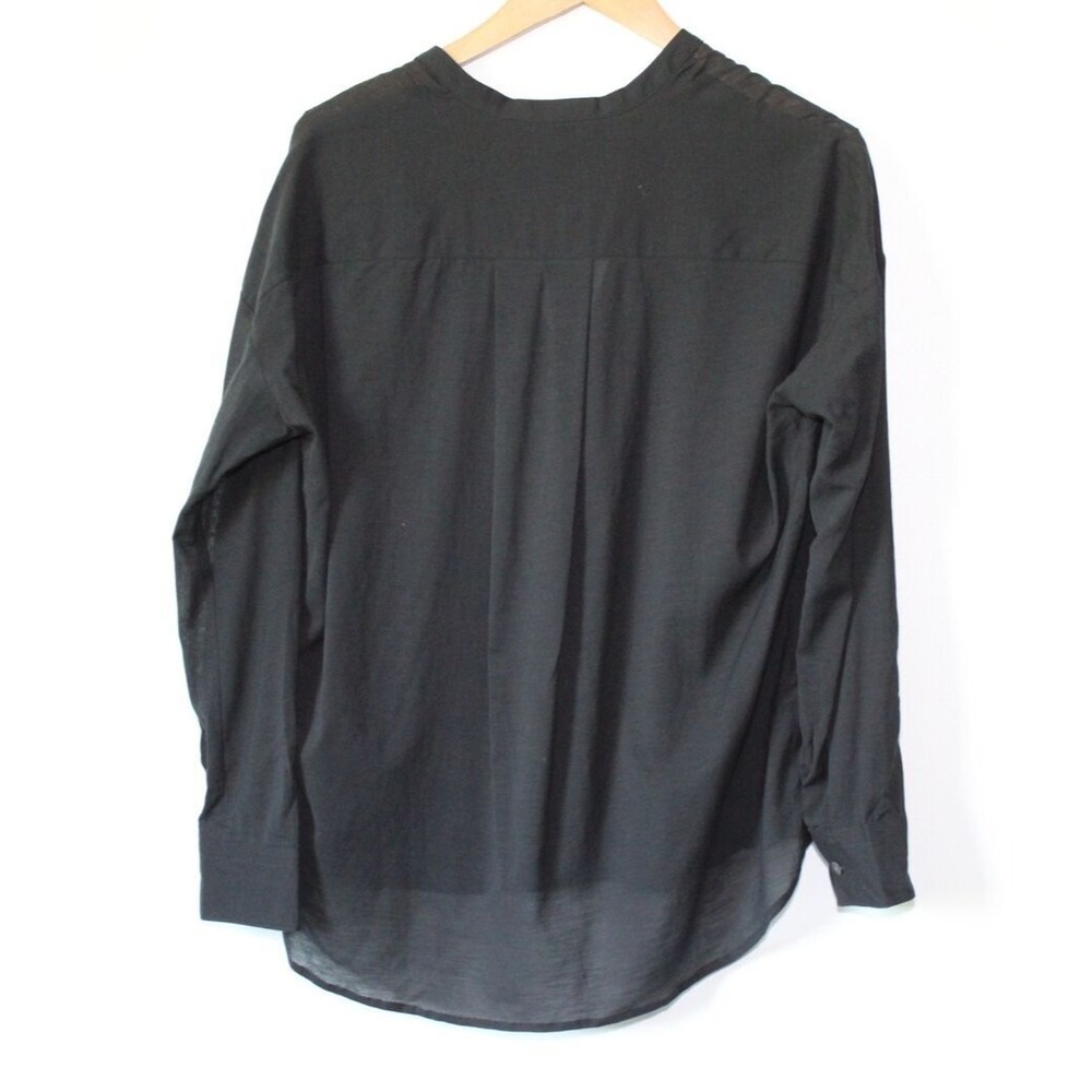 James Perse Cotton Silk Stretch Pullover Tunic Top Semi Sheer Blouse 1 US Small - Picture 6 of 9